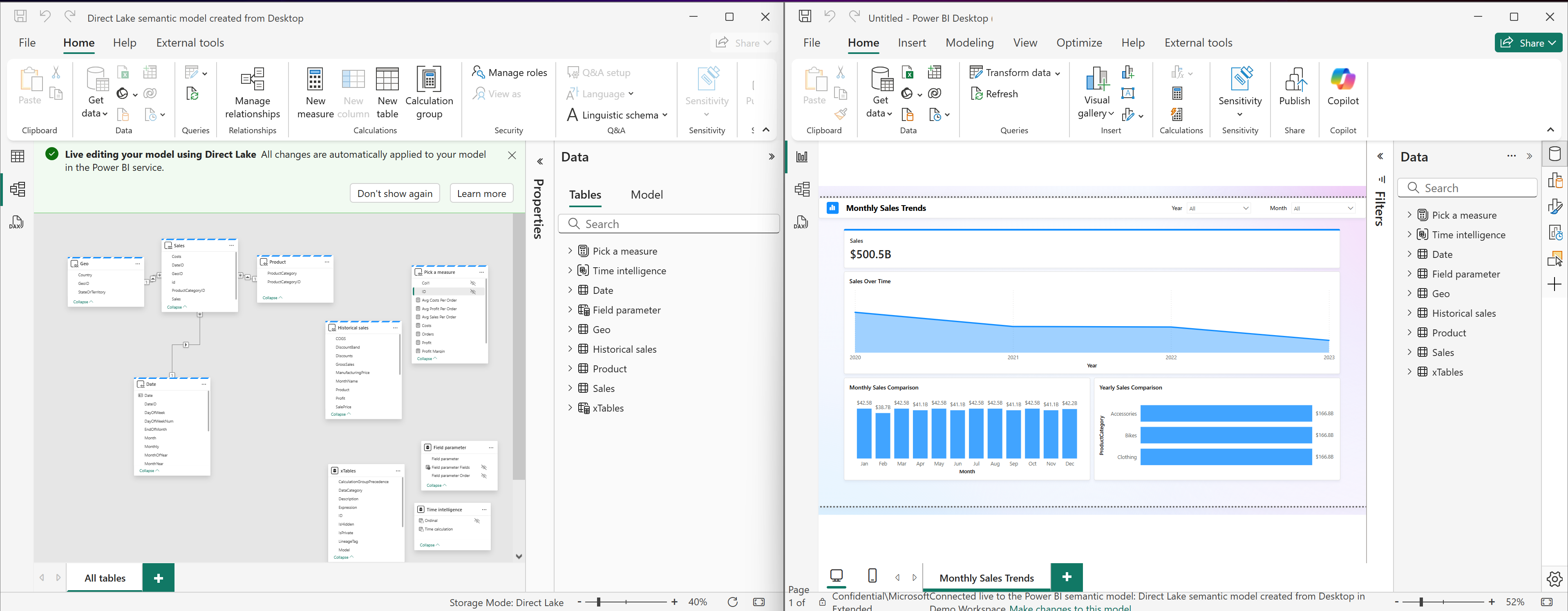 Deep dive into Direct Lake on OneLake and creating Direct Lake semantic models in Power BI Desktop
